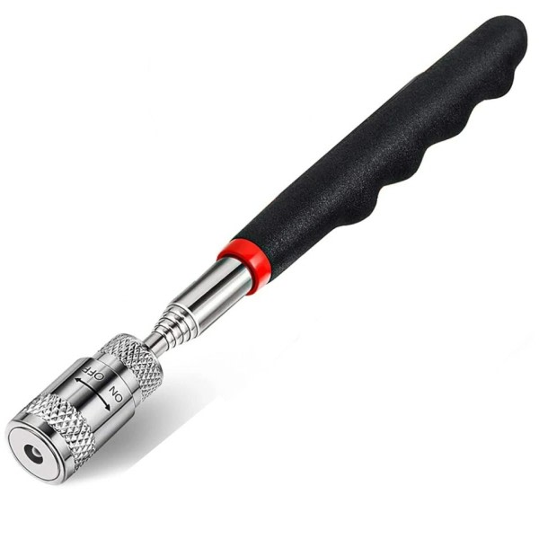 Teleskopisk magnetisk penna med ljus mini portabel magnet upptagningsverktyg