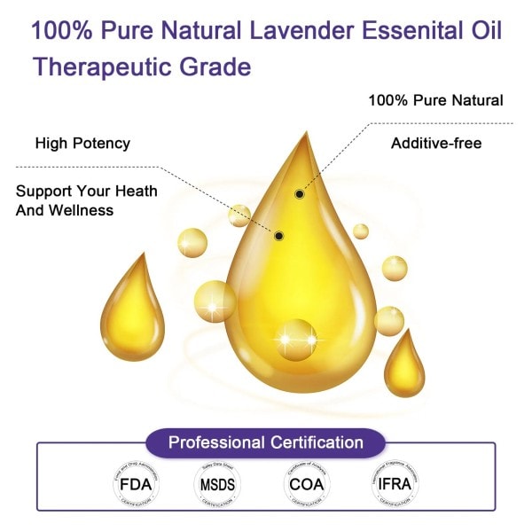 Ren naturlig lavendel eterisk olja aromaterapi