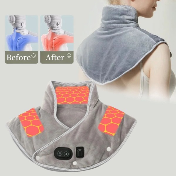 Elektrisk Värme axel Nack Pad Massager USB Cervical Brace