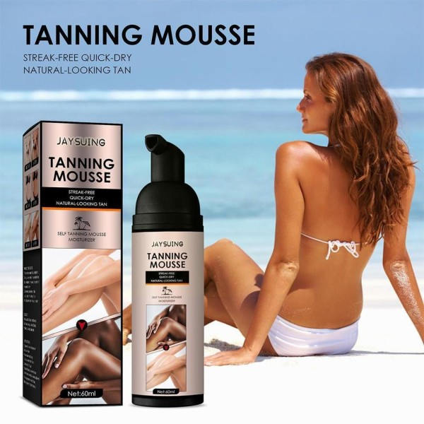 Self Tanning Mousse Spray Fast Body Face Self Tanner 60ml Cream Mak Makeup Solarium Foundation Fake Tan D5n8