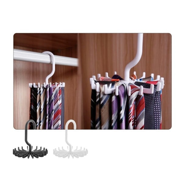 Slips Hängare Plast Portabel Klips Rack Skåp Roterande Krok Hållare Bälte Kläder Klips Rack Förvaring