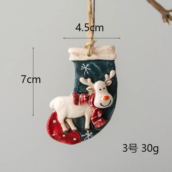 Joulu koristelu käsityöt pieni hartsi riipus söpö hevonen poro kuvio design