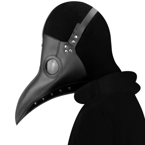 PU Steampunk Fuglepest Dokter Maske Lang nese nebb maske retro cosplay masker fest