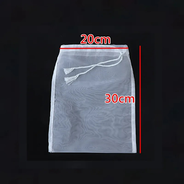 Melk vin filter pose nøtt melk pose te kaffe olje yoghurt filter nett nett kjøkken mat gjenbrukbar nylon filter