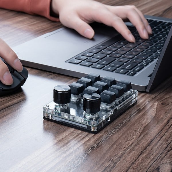 Programmering Makro Egendefinert knapp tastatur RGB 3 tast Kopier Lim inn Mini knapp Photoshop Gaming tastatur