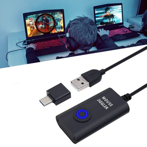 Mus Jiggler Mover Udetekterbar Mus Bevægelse Simulator med ON/OFF Switch