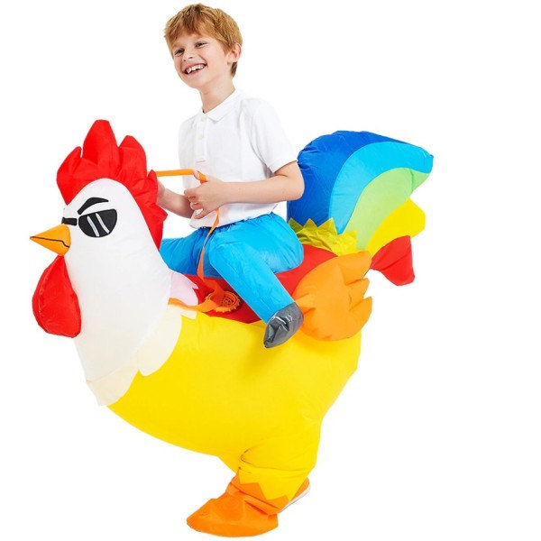 Barn Tupp Flamingo Cosplay Uppblåsbar Dräkt Djur Anime Klänning Dräkt