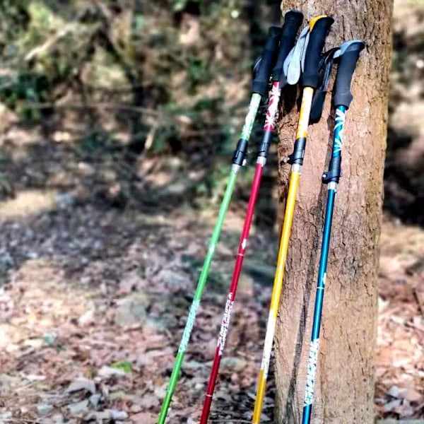 5 Sektion Utomhus Vik Trekking Stång Camping Bärbar Vandring Vandring Stick För Nordisk Äldre Teleskopisk Lätt Lägg I väska 1 bitar