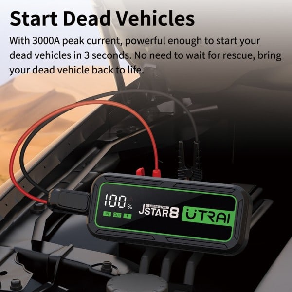 20000mAh Bil Jump Starter Power Bank 3000A Car Booster Auto Nöd Start Enhet Jump Start