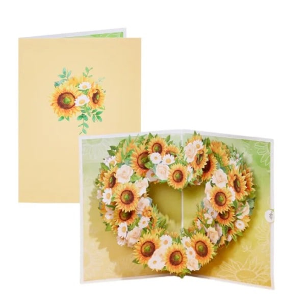Kolibri rose hilsen kort pop-up blomster håndlavet postkort bryllup indretning kort