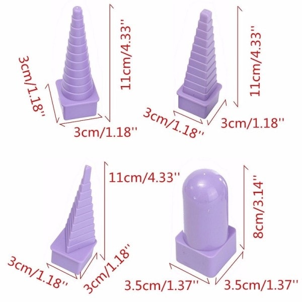 4st set Papper Quilling Border Buddy Bobbin Tower Shape Quilled Creation Craft DIY Verktyg