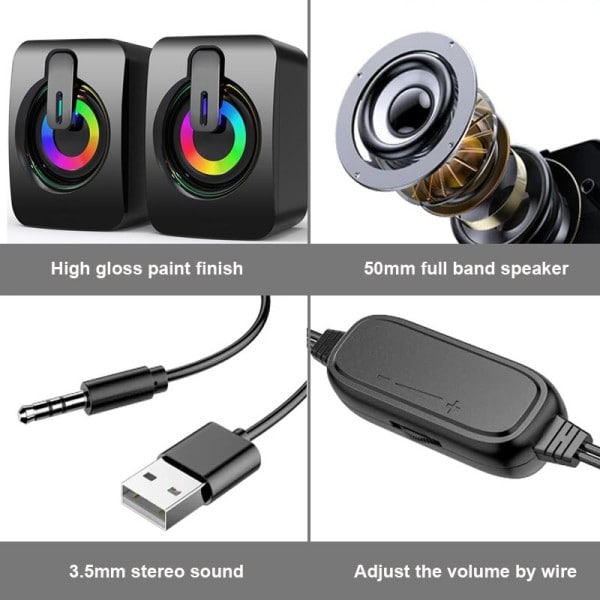 Tietokone kaiuttimet PC ääni laatikko HIFI stereo mikrofoni