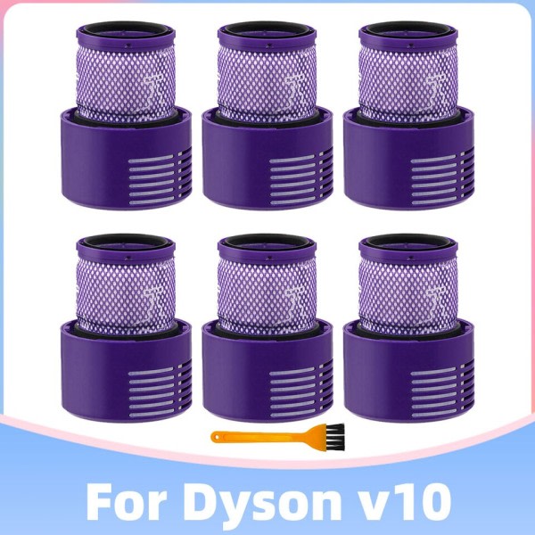 6 Stykk For Dyson V10 SV12 Cyclone Absolutt Dyr Total Ren Vaskbar Hepa