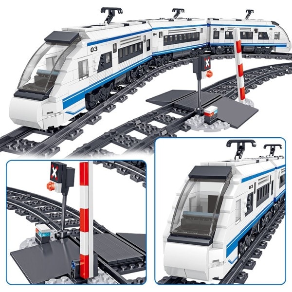 941 stk By Elektrisk Harmony Rail Fjernkontroll Bygge Blokker Tog Binne RC Bil Brick Leketøy