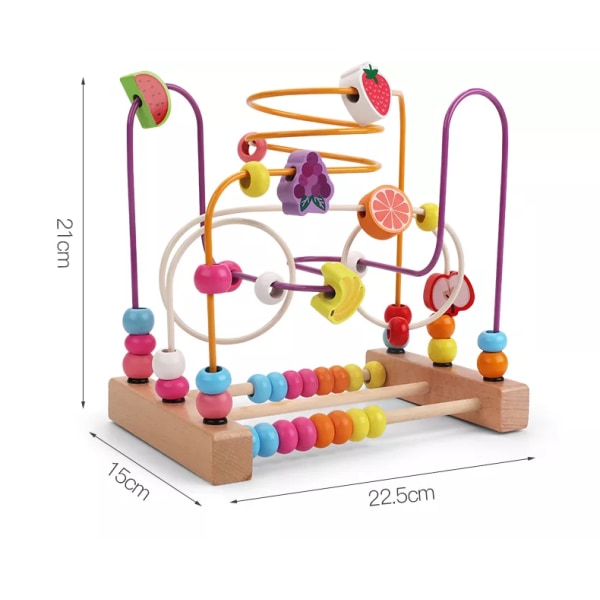 Montessori Maze Ympyrät helmet Abacus Math Puzzle Varhainen Oppiminen Koulutus Puiset lelut