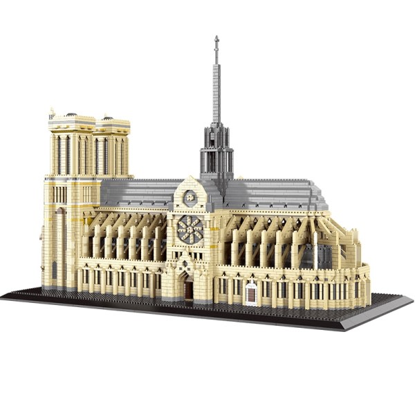 Mini Notre-Dame DE Pariisi malli rakennus korttelin kirkko arkkitehtuuri Tiibet Potala palatsi tiilet lelut lapsille