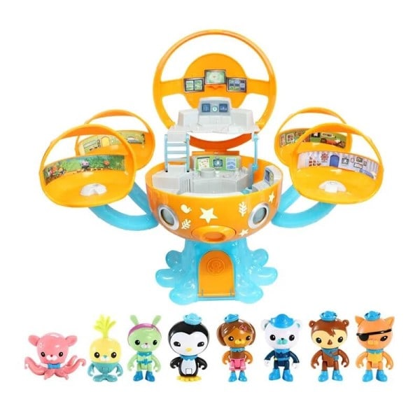 The Octonauts Octopod Castle Shark Adventure Plsyset Barnacles Peso Kwazii Action Figure Scene Model
