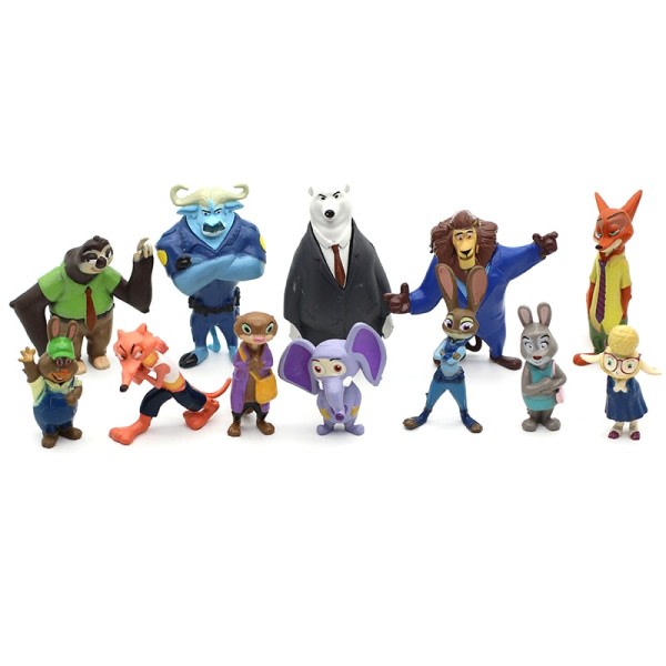 Pixar Zootopia Zootropolis Toy modell PVC Action Figur Judy Hopps Nick docka