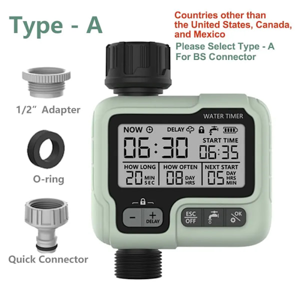 Automatisk vatten timer trädgård digital bevattning maskin intelligent sprinkler används utomhus för spara vatten&Time