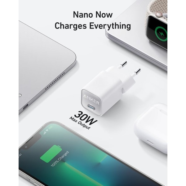 bærbar oplader USB Oplader tpye c Hurtig oplader til MacBook Air iPhone