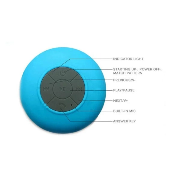 Kylpyhuone vedenpitävä langaton Bluetooth kaiutin iso imukuppi mini kannettava kaiutin ulkokäyttöön urheilu stereo kaiutin