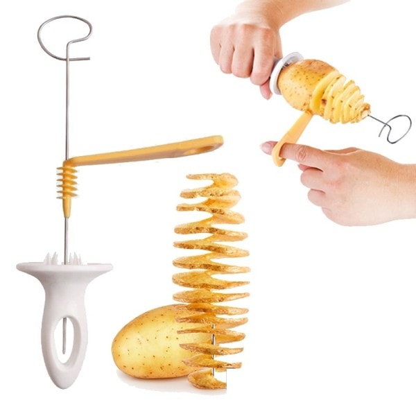 Spiral Potatis Cutter Twisted Slice Potatis Tower Whirlwind Potatis Cut 10PC set