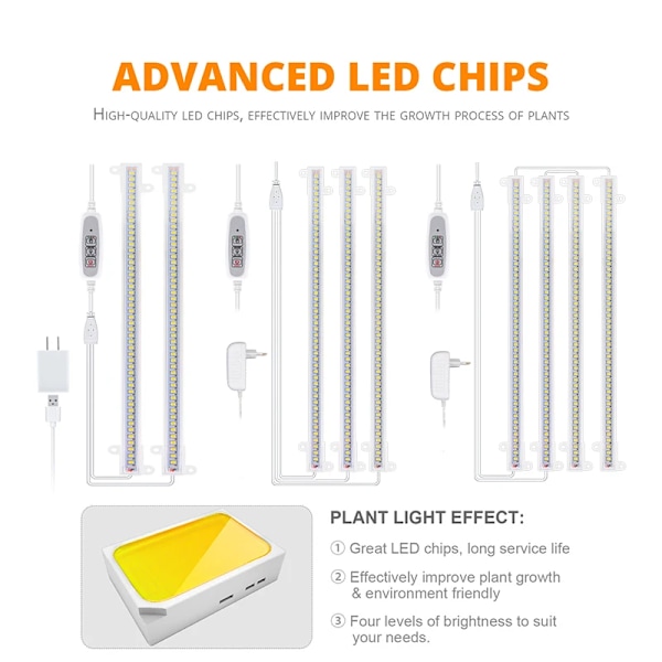 Inomhus LED Grow Light USB Timer Phyto Lampa Phytolamps Full Spectrum Hydroponics Growing Lamps