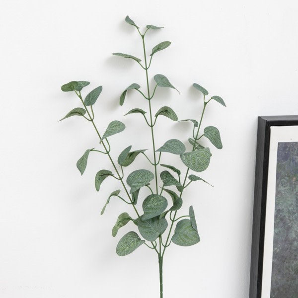 Konstgjorda växter lång grön eukalyptus blad jul dekorationer