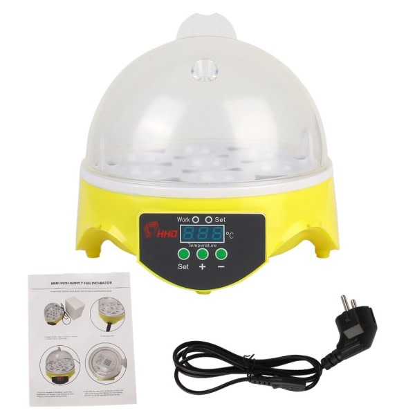 Mini Ägg Inkubator Gård Kläckeri Bröder Justerbar Digital Temperatur Fjäderfä Inkubator