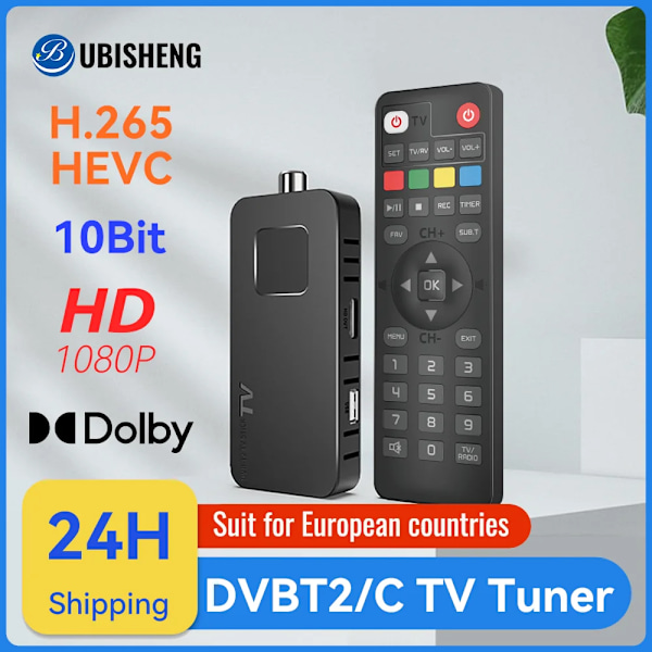 Mini TV tuner HEVC 10Bit U8mini Digital Terrestrisk mottaker