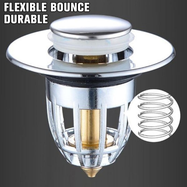 Badrum Handfat Plug Propp Tvättställ Kärna Bounce Up Avlopp Filter Dusch Hänk Filter Plug Kök Badkar Kopp