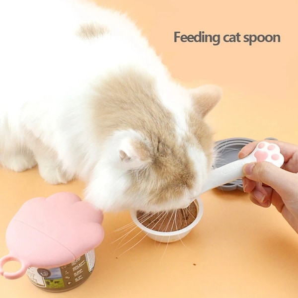 Multifunktion Djur Konserver Katt Sked Burk Öppnare Valp Matning Blandning Våt Torr Scoop Katt Hund Tillbehör Foder