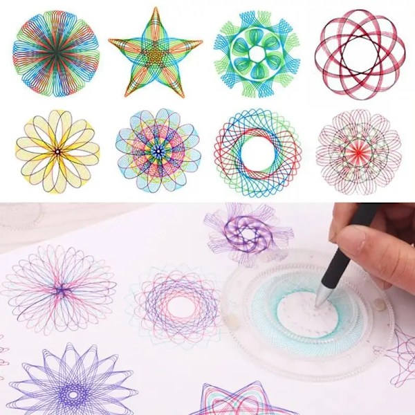 33 stykker Spirograph Design Kunst Håndværk Kit Klassisk Fantastisk Børn Uddannelsesmæssigt Tegning Legetøj