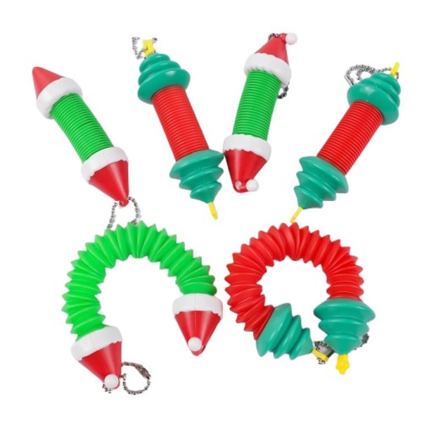4 kpl joulu kuusi hattu  mini pop putket sensoriset lelut lapsille