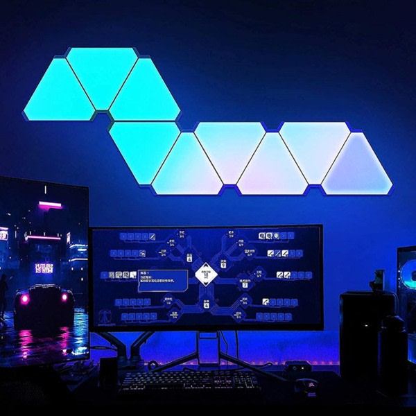 LED Trekantet Quantum Lampe RGB Væg Lampe Smart Pickup Rhythm Baggrund Lys