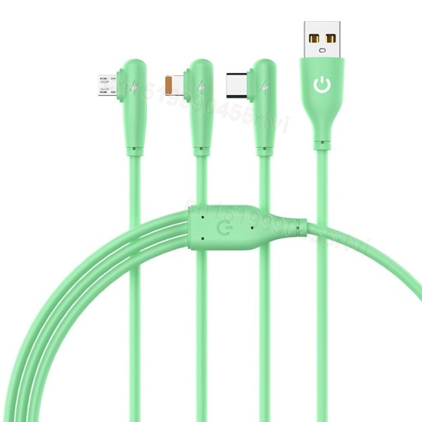 3in1 6A SuperCharge USB C Data Cable 3 in 1 2 in 1 Rask lader Micro USB Type-C Cable Cable