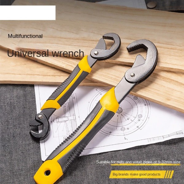 Universal Nøkkel Rør nøkkel Open End Spanner Set Høykarbon Stål Snap N Grip Verktøy