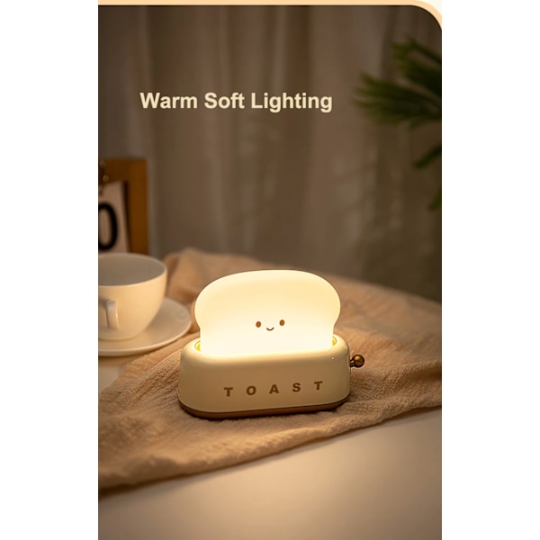 Söt Hem Inredning Kawaii Bröd Bord Lampor Natt Amning Portabel Lätt med Timer