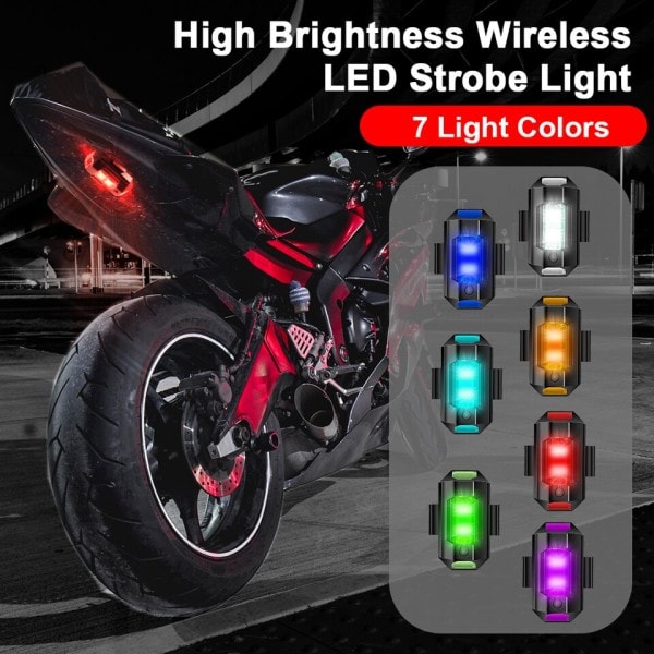 LED Anti-kollision Advarsel Lys Mini Signal Lys Drone med Strobe Lys 7 farver