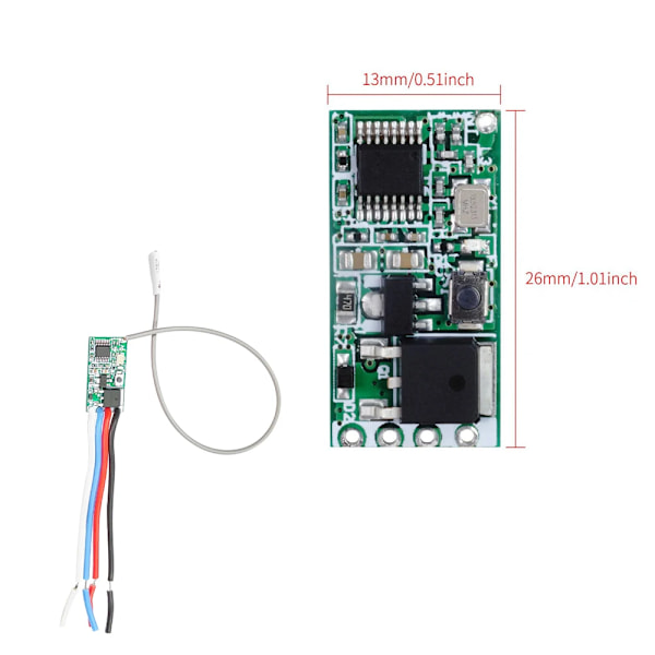 5 bitar 433,92Mhz Universal Trådlös DC 3,6V-24V Fjärr Kontroll Switch