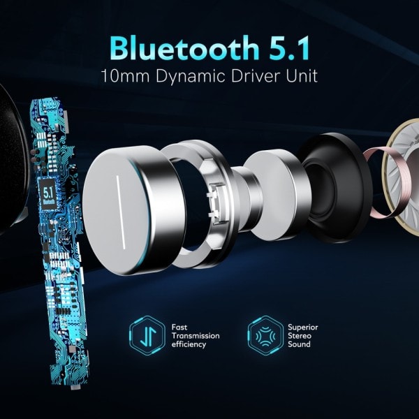 Bluetooth langattomat nappikuulokkeet hybridi 40dB kohina vaimennus TWS nappikuulokkeet