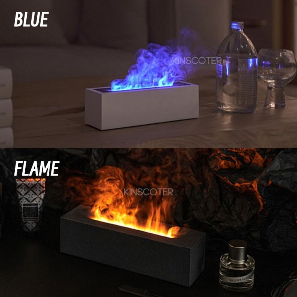 Aroma Diffuser Luft Fugter Ultrasonic Cool Mist Maker Fogger LED Essential Olie Flame Lampe