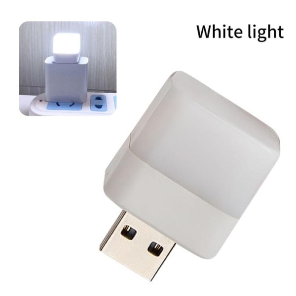 USB liten nattlys LED øyebeskyttelse firkantet leselys