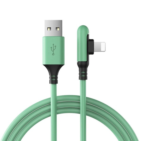 90 grader USB kabel til iPhone 14 13 12 11 Pro Max XR XS 8 7 6s 5s hurtig opladning oplader data kabel