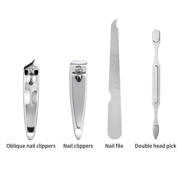 Nagel klippare set 7 bitar sax nagelfil nagelklippare tång vikbar portabel och enkel nagel reparationsverktyg