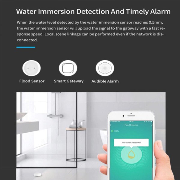 Vand Sensor Smart Life APP Fjernbetjening Alarm Smart Hjem Lang Batteri Life Sikkerhed Beskyttelse Detektor