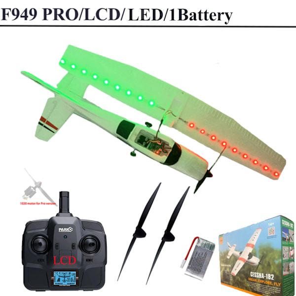 2.4G F949 LCD Version RC Fly Cessna 182 3D6G 3Ch Fixed Wing Plane