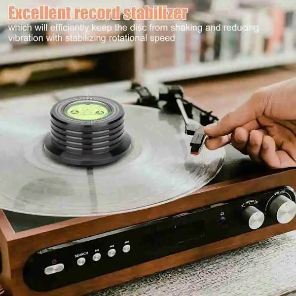 Universal Vinyl Plåt Skivspelare Aluminium Spelare Med Level Stabilisator Klämma Legering Vikt