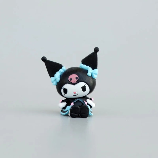 4 cm Min Melodi Figur Anime Kawaii Melodi Kuromi Kt Kat Action Samling Et sæt 5 Pvc materialer