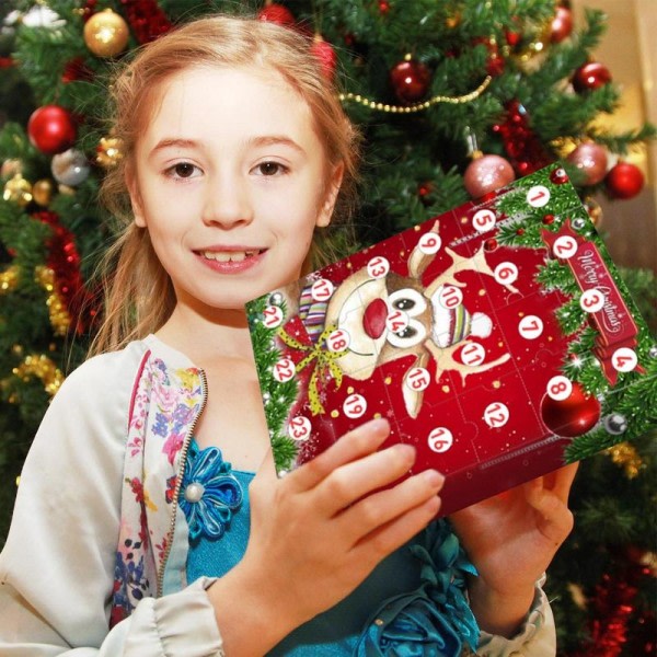 joulu adventti kalenteri pakkaus adventti kalenteri tee-se-itse palapeli lelu lapsille teini 24 päivän laskenta kalenteri